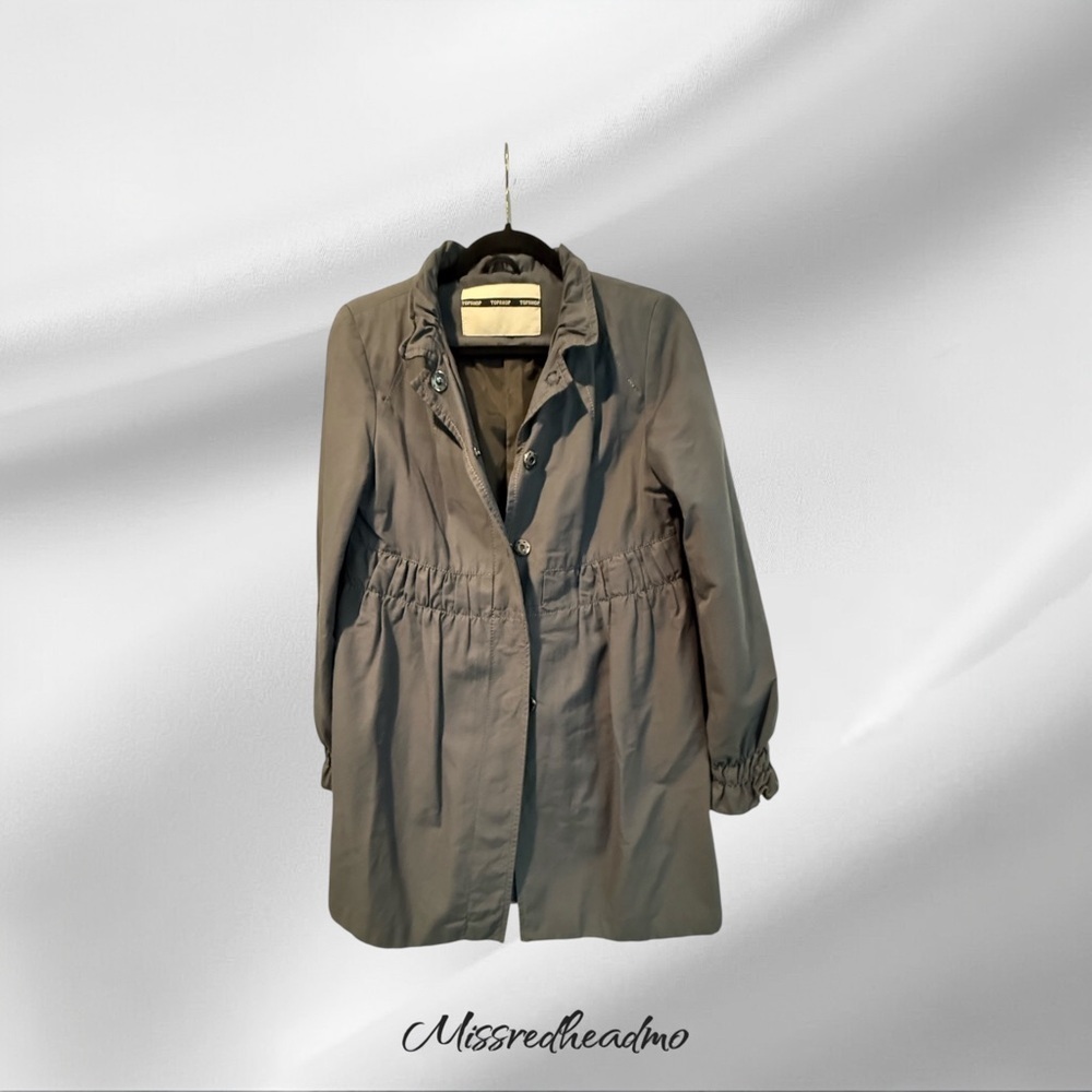 Top Shop Elegant Gray Trench Coat for Women